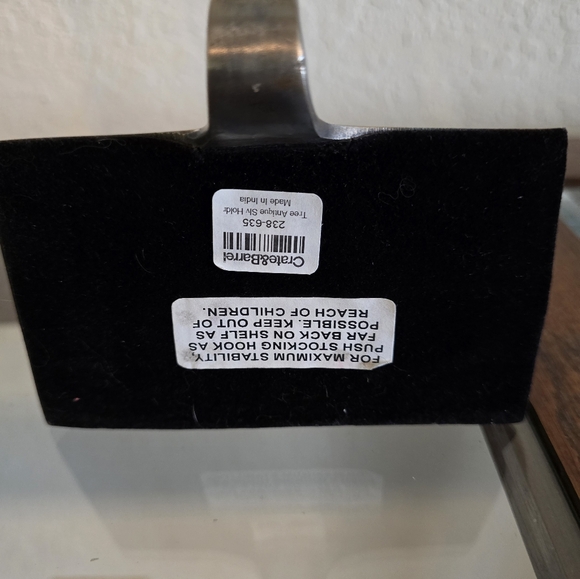 New vintage Crate & Barrel solid iron stocking hook. - Picture 5 of 6